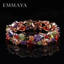 Bangle Emmaya Factory Cena Mona Lisa Multicolor Cubic Cyrron Bracelets Banles Brzepotki ślubne dla kobiet Kryształowa biżuteria 230718