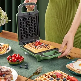 1PC Electric Breakfast Machine Sandwich Toaster Machine Home Small Waffle Lattice Multi-purpose Kitchen Dining Room Grilled Cheese Spit Non-stick Pan Detachable