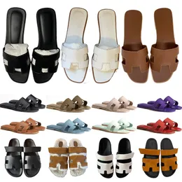 Sandals Designers Sandals for Women Sandal Slippers Black White Khaki Pink Flat Flip Flops Skin Slides Ladies Beach Summer Size 4-10 Fashion