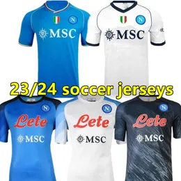 23 24 SSC Napoli Soccer Jerseys KVARATSKHELIA LOZANO OSIMHEN ANGUISSA Naples Football Shirt POLITANO MAGLIA MERTENS MARADONA 2023 2024 MINJAE men jersey