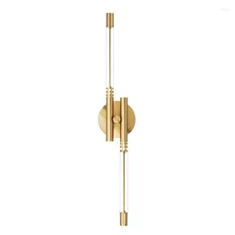 Wall Lamp Minimalist Vintage LED Living Room Bedroom Aisle Stairs Art Decor Sconce Gold/Black Copper Lighting Fixture Dimmable