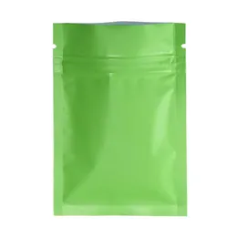 Matte Green Reclosabla Zip Lock Aluminium Foil Package Bag Retail 200pcs Lot Food Zipper Bag Teacks Water Proof Packaging Mylar246x