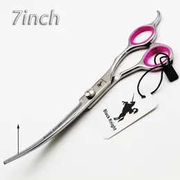 Hund Grooming Pet Scissors 7 "Cutting Curved Pet Grooming Scissors Professional Shears Salon Barber med hundkatter 230719