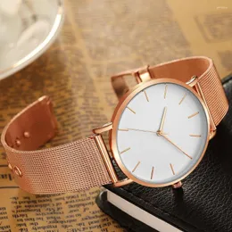 Zegarwatki zegarki dla kobiet zegarki moda Rose Gold Srebrne mężczyźni Panie Watch na ładny Mujer Saat Relogio Zegarek Damski Bayan Kol Saati