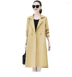 Women's Trench Coats 2023 Spring Autumn Arrival Plus Size Coat For Women British Style Long Fashion With Chic And Elegant