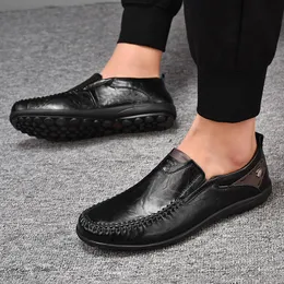 Dress Shoes Men laofers slip on fashion Genuine Leather Casual Shoes outdoor Breathable Loafers Men Flat Footwear Sneakers Men Shoes 230718