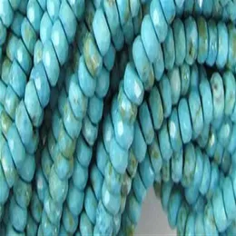 Facetterad Jade 4x6mm Gemstone Diy Jewelry Making Turquoise Loose Beads Strand 15 2377