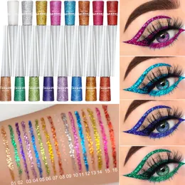 16 color color eyeliner glittering eyeliner shiny eye shadow, many style choices, support custom LOGO