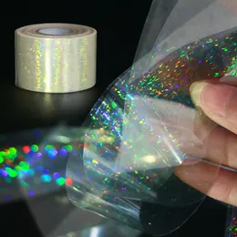 Naklejki naklejki 120m * 4 cm Rozerwana szklana naklejka Folia Papier paznokcie Naklejka Transfer Holograficzna Projekt DIY Paznokcie naklejka 230718