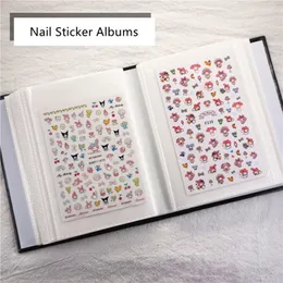 ملصقات شارات 100 فتحة 5 بوصات مقصات تخزين الكتب الرسوم المتحركة PO الألبوم الألبوم Nail Art Sticker Display Book Cute Container Tool 230718