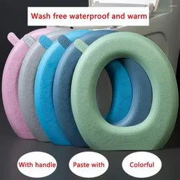 Fundas de asiento de inodoro lavables reutilizables de silicona para el hogar cojín accesorios de baño cubierta