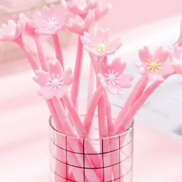 Kreativer weicher Silikon-Gelstift, süße Unterschrift, romantische Blume, Kirschblüten-Stift, Geschenke für Studentin, Mädchen, Schulbedarf, GC758274N