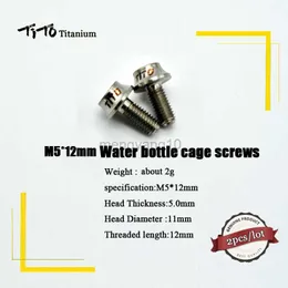 Wasserflaschenkäfige 6 Stück TiTo M5 x 12 mm Fahrrad Titan Ti Wasserflaschenhalter Regalschrauben Flaschenhalterschraube HKD230719