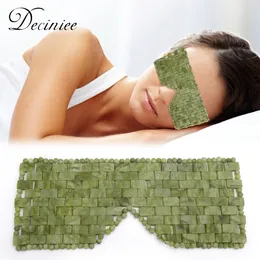 Eye Massager Natural Jade Face Mask Cold Therapy Cooling Sleep Relief Cover Beauty Massage Tools 230718