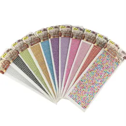 5Pcs Lot 4mm Acrylic Rhinestone Sticker In Strips DIY Strass Stone Use For Decorating Beauty Available Color For You Selection309V