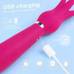 Geekiss Couple Vibrating Stick Tuning Whip Magnetic Absorption Charging Massage Sex and Fun Supplies
