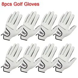 Sports Gloves 8pcs Golf gloves Genuine Sheepskin leather Men Non-slip Sports gloves left right For Golfer Men's Golf Glove Soft Breathable