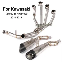 För Kawasaki Ninja 1000 Z1000 2010-2019 Slip på avgassystemet hela uppsättningen Pipe3315