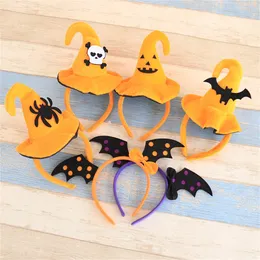 Halloween Headsds Hat Witch Hat для женского летучей мыши с тыквой тыквы череп головного убора косплей вечеринка аксессуары xbjk2307