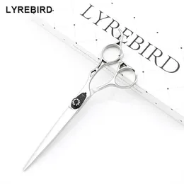 Lyrebird ALTA CLASSE Tesoura de corte de cabelo profissional 7 POLEGADAS Tesoura de cabelo de cachorro prateado Tesoura de corte de cabelo de animal de estimação NEW2494