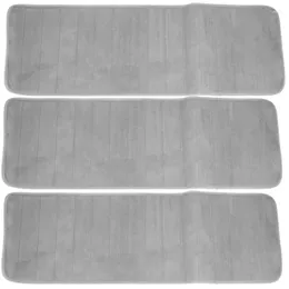 Carpets 3Pcs 120X40cm Absorbent Nonslip Memory Foam Kitchen Bedroom Door Floor Mat Rug Carpet Gray