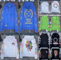 2023 klasik tasarımcı moda hoodies kromları lüks erkek fermuarlı ch sweatshirts at nalı kalp Sanskrit çapraz baskı kazak kapşonlu yüksek kaliteli kazak kadın