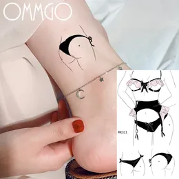 Adult Bra Panties Sexy Girl Temporary Tattoos For Men Women Body Art Arm Realistic Tattoo DIY Fake Water Transfer Tatoo Sticker