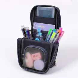 Bolsas para lápis Lona criativa Estojo para lápis de pé de grande capacidade Estojo para escola Estojo para lápis bonito Bolsa para lápis simples Bolsa para lápis Material de papelaria 230719