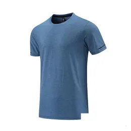 Мужские футболки Ll-R661 Экипировка для йоги Мужская футболка для спортзала Одежда для фитнеса Спортивная одежда Поезд Баскетбол Бег Свободные рубашки Топ на открытом воздухе Dhrjm