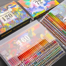 Professionella oljefärgpennor Set 48 160 Färger Artistmålning Sketching Color Pencil For Kids Elevers School Art Supplies Y200310T