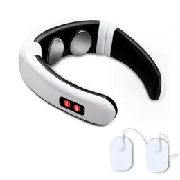 Other Massage Items Electric Neck Massager EMS Pulse Back 6 Modes Power Control Far Infrared Heating Pain Relief Tool Reduce Therapy 230718