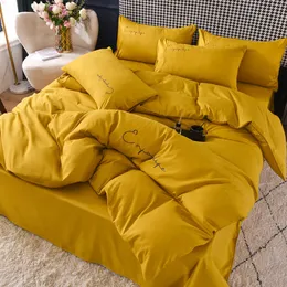 卸売安いスラブコットンシンプルなキルトの寝具セット布団カバーホテルの家のための綿の寝具
