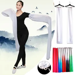 Stage Wear A Pair Gradient Chinese Hanfu Water Sleeves Tibetan Yangko Dance Practice Classical Beijing Opera Costume