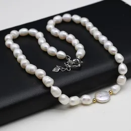 Catene Braccialetti di perle d'acqua dolce naturale Forma di patata Braccialetto di perline allentato bianco per regalo di festa fatto a mano Jewerly fai da te 45 cm