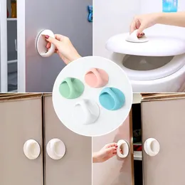 Handles 1/5pc Punch-free Seamless Door Handle Round Sticky For Cupboards Window Drawers Wardrobe Balcony Glass Sliding