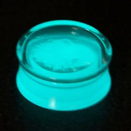 New arrived 6mm-20mm body jewelry acrylic double flared ear plug gauge glow in the dark liquid flesh tunnel ear expander 32pcs lot311U