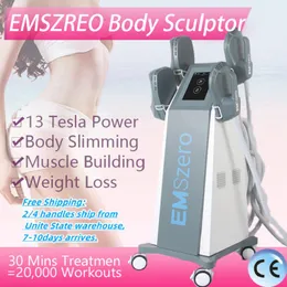 HIEMT EMSzero Machine EMSzero Muscle Building Stimulator RF Ems Body Sculpt Machine Slim Body Fat Burning Device 2/4/5 Maniglie