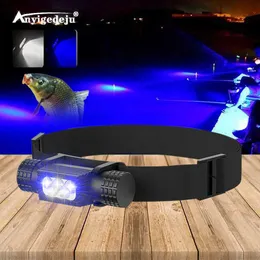 Headlamps XPG G2 D Mini night fishing Headlamp High Power White Blue Headlight 18650 Type-C USB Head Torch catch fish Flashlight Lamp HKD230719