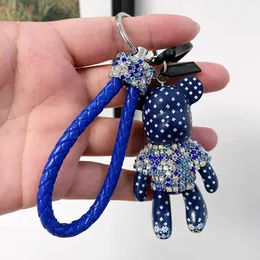 Key Rings Hot Sale Car chain New Key Holder Fashion Bag Accessories Rhinestons Rovely Keychain Charms Lanyard for Keys L230719
