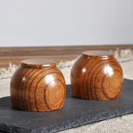 カップソーサークリエイティブ防止防止腐食ジュジュブ木製の手作り日本風の水マグカップを飲むお茶を飲む