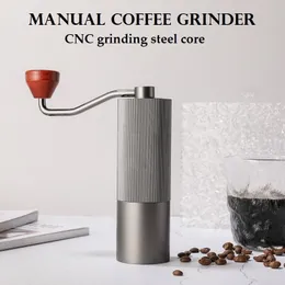 Manual Coffee Grinders Manual Coffee Grinder Hand Adjustable Steel Core Burr For Kitchen Portable Hand Espresso Coffee Milling Tool 230718