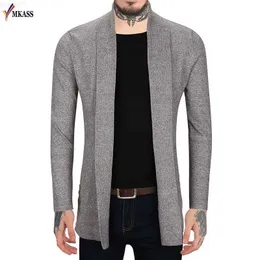 Herrtröjor MKASS 2017 Spring Autumn Mens Knit Cardigan Sweaters Men Knitwear Trends Thin tröja Slim Casual Brand Designers L230719