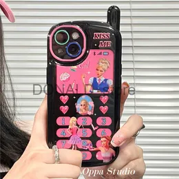 Obudowy telefonu komórkowego 2023 Pink lalka 3D Mobile Girl Girl Prezent Soft Silicon Telefon Case na iPhone 11 13 12 14 Pro Max Plus XS XS XR Korea Us J230719