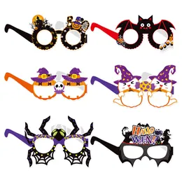 6 stücke Halloween Kürbis Geister Fledermaus Form Papier Gläser Cosplay Neuheit Spielzeug Brillen Halloween Kostüm Party Dekoration Brillen