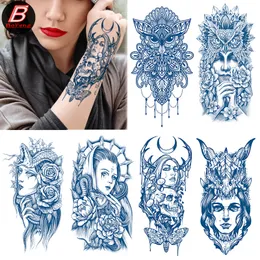 40 Different Styles Tatoo Stickers Waterproof Temporary Gradient tattoo patch Herbal juice tattoo patch geisha flower