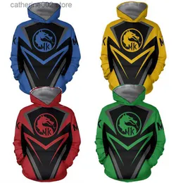 Moletons masculinos Moletons Novo Mortal 3D Hoodies Homens Mulheres Manga Longa Moda Casual Mortal Kombat 11 Cosplay Moletons Moletons T230719