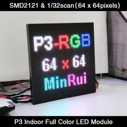 LEDディスプレイMINRUI P3フルカラーLEDディスプレイスクリーンパネル64x644ピクセル192x192mm SMD 3 in 1 RGBモジュール屋内ビデオウォールテレビHub75E 230718