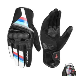 2020 In Pelle Traspirante Moto Da Corsa Touch screen Guanti Motocross degli uomini Per BMW R1200GS F800GS R1250GS HONDA249R