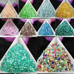 10000pcs bag SS12 3mm Color Jelly AB Resin Crystal Rhinestones FlatBack Super Glitter Nail Art Strass Wedding Decoration Beads Non241C