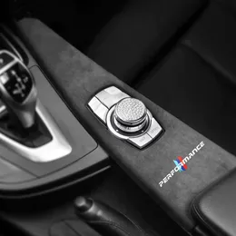 Alcantara Suede Wrapping Car Multimedia Button Panel ABS Cover M Performance Stickers Decals för BMW F30 F34 F31 F36 F35 F33 F32250W